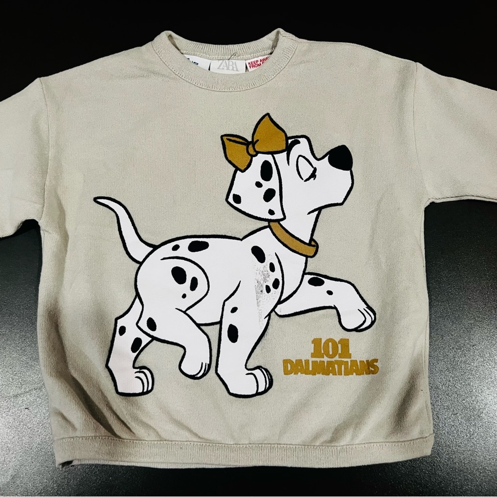Zara Baby 101 Dalmations Sweatshirt 12-18 mos.